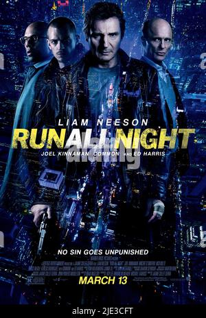 COMUNE,KINNAMAN,NEESON,POSTER, CORRERE TUTTA LA NOTTE, 2015 Foto Stock