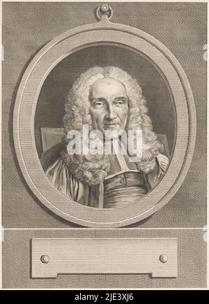 Ritratto di Guillaume-Francois Joly de Fleury, Nicolas Joseph Voyez, dopo De Lorraine, 1752 - 1806, busto di Guillaume-Francois Joly de Fleury in un medaglione, tipografo: Nicolas Joseph Voyez, (menzionato sull'oggetto), disegnatore intermediario: De Lorraine, Francia, 1752 - 1806, carta, incisione, incisione, a 265 mm x l 188 mm Foto Stock