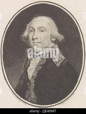 Ritratto di Jan Willem de Winter, Jacobus Wijsman, dopo Evert Maaskamp, 1795 - 1812, Ritratto di Jan Willem de Winter, ammiraglio e capitano della flotta olandese, tipografia: Jacobus Wijsman, (menzionato sull'oggetto), dopo: Evert Maaskamp, (menzionato sull'oggetto), Amsterdam, 1795 - 1812, carta, incisione, h 195 mm x l 118 mm Foto Stock