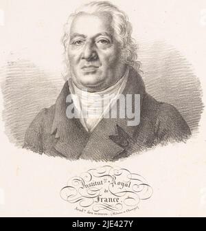 Ritratto del chirurgo Pierre-Francis Percy, Julien-Léopold Boilly, 1821, stampatore: Julien-Léopold Boilly, (menzionato sull'oggetto), editore: Antoine Francois Piéri-Bénard, Parigi, 1821, carta, h 359 mm x w 278 mm Foto Stock