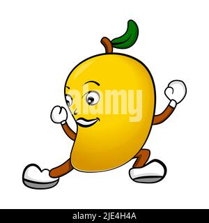 Mascotte di frutta di Mango Illustrazione Vettoriale