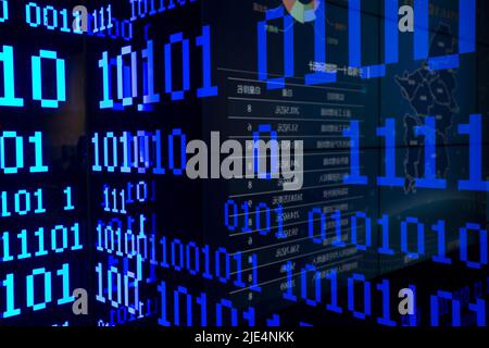 Nelle previsioni future del calcolatore degli schemi dei dati Foto Stock