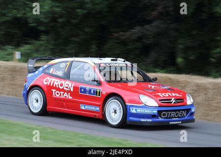 Citroen rally car al Festival of Speed di Goodwood, Sussex, Regno Unito Foto Stock