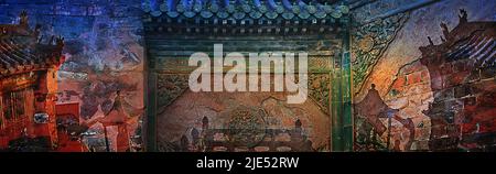 Hubei shiyan monte wudang Taoismo famose montagne edifici antichi Foto Stock