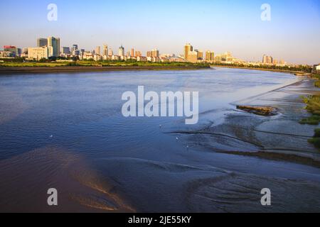 Zhejiang ningbo yinzhou turismo fenghua fiume Foto Stock