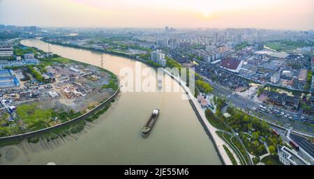 Zhejiang ningbo yinzhou fenghua fiume riflessione Foto Stock