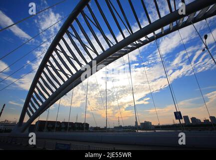 Zhejiang ningbo yinzhou changfeng ponte fiume fenghua Foto Stock