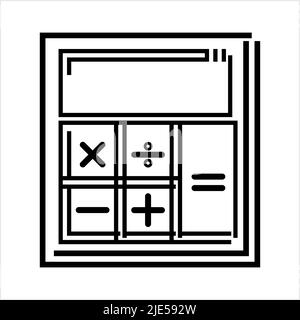 Icona Calcolatrice, tastiera Calcolatrice segno Illustrazione grafica vettoriale Illustrazione Vettoriale