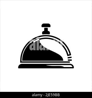 Hotel Bell icona, Reception Bell Vector illustrazione Illustrazione Vettoriale