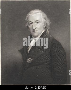 Ritratto del chimico e fisico Martinus van Marum, Ritratto di Martinus van Marum, tipografo: Willem van Senus, Charles Howard Hodges, 1830 - 1832, carta, incisione, incisione, a 257 mm x l 200 mm Foto Stock