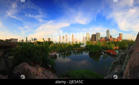 Nel sud di Zhejiang ningbo yinzhou quartiere degli affari costruzioni commerciali CBD Foto Stock