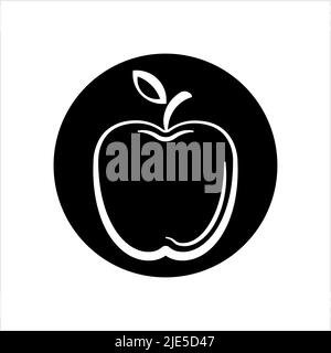Icona di Apple, icona frutta / cibo Illustrazione di Arte vettoriale Illustrazione Vettoriale