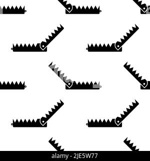 Animal Trap Icon Seamless Pattern, Animal Trap Vector Art Illustration Illustrazione Vettoriale