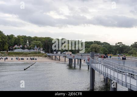 Il nuovo e meraviglioso molo di Koserow sull'isola di Usedom Foto Stock