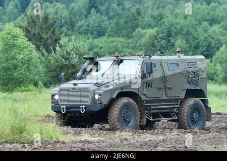 Strasice, Repubblica Ceca. 25th giugno 2022. Giorno delle forze militari ceche di terra Bahna 2022 nell'ex area militare Brdy vicino Strasice, Repubblica Ceca, 25 giugno 2022. Credit: Miroslav Chaloupka/CTK Photo/Alamy Live News Foto Stock