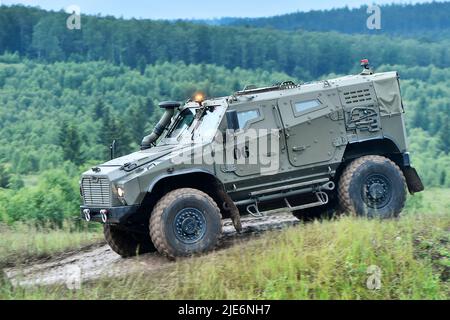 Strasice, Repubblica Ceca. 25th giugno 2022. Giorno delle forze militari ceche di terra Bahna 2022 nell'ex area militare Brdy vicino Strasice, Repubblica Ceca, 25 giugno 2022. Credit: Miroslav Chaloupka/CTK Photo/Alamy Live News Foto Stock