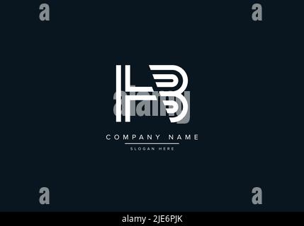 Alfabeto lettera astratta icona Logo HB Illustrazione Vettoriale