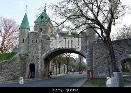 St. Louis Gate, Upper Town, Quebec City, Ville de Québec, provincia del Quebec, Canada, Nord America Foto Stock