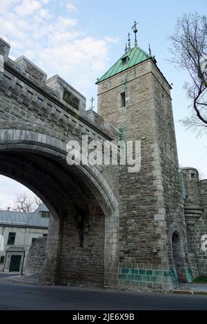 St. Louis Gate, Upper Town, Quebec City, Ville de Québec, provincia del Quebec, Canada, Nord America Foto Stock