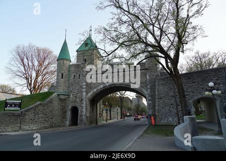 St. Louis Gate, Upper Town, Quebec City, Ville de Québec, provincia del Quebec, Canada, Nord America Foto Stock