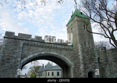 St. Louis Gate, Upper Town, Quebec City, Ville de Québec, provincia del Quebec, Canada, Nord America Foto Stock