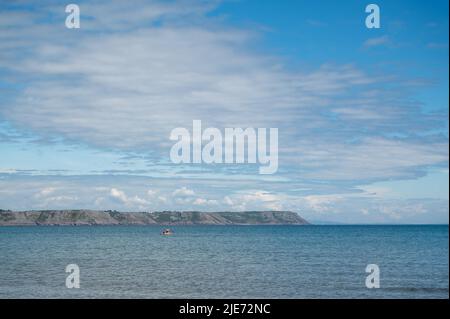 Oxwich Bay sulla penisola di Gower a Swansea, Regno Unito Foto Stock