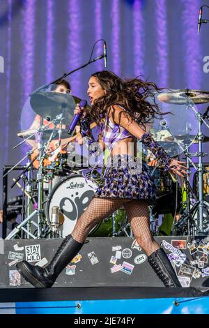 Pilton, Regno Unito. 25th giugno 2022. Il Glastonbury Festival 50th 2022, Worthy Farm. Glastonbury, Credit: Guy Bell/Alamy Live News Foto Stock