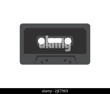 Reel Tape Recorder Silhouette Style Icon Design, Music Sound