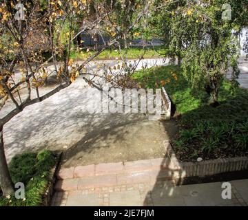 Piazze e giardini a Santiago, Cile Foto Stock