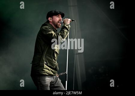 I Rumjacks suonano dal vivo durante il giorno 6 dell'Hellfest Open Air Festival, a Clisson, Francia, il 25 giugno 2022. Foto di Julien Reynaud/APS-Medias/ABACAPRESS.COM Foto Stock