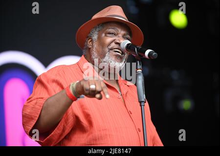 25 giugno 2022, Leeds, South Yorkshire, U.K: Sydney Youngblood , esibendosi al Lets Rock Leeds 80s Festival , UK , 25.06.2022 (Credit Image: © Robin Burns/ZUMA Press Wire) Foto Stock