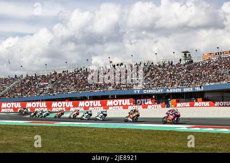 2022-06-26 11:09:10 ASSEN - udienza durante la finale Moto3 del 26 giugno 2022 al circuito TT di Assen, Paesi Bassi. ANP VINCENT JANNINK olanda OUT - belgio OUT Foto Stock