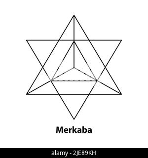 Fiore di vita simbolo Metatron geometria Sacra. Logo icona mistica geometrica mandala di alchimia seme esoterico della vita. Illustrazione Vettoriale