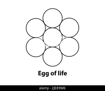 Il Fiore della vita è una delle forme geometriche sacre di base. Illustrazione Vettoriale