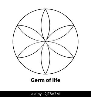 GEOMETRIA SACRA GERME DI VITA .VETTORE Illustrazione Vettoriale