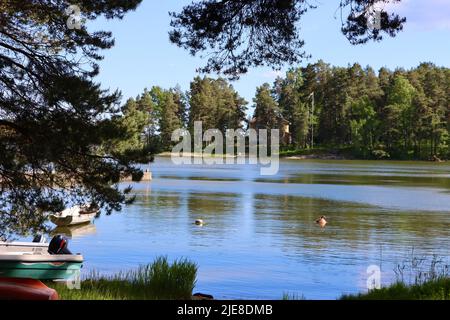 Estate nella Finlandia meridionale vicino a Porvoo Foto Stock