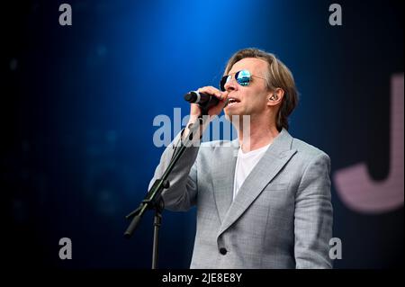 Johnny odia Jazz , in concerto al Lets Rock Leeds 80s Festival , UK , 25.06.2022 Foto Stock