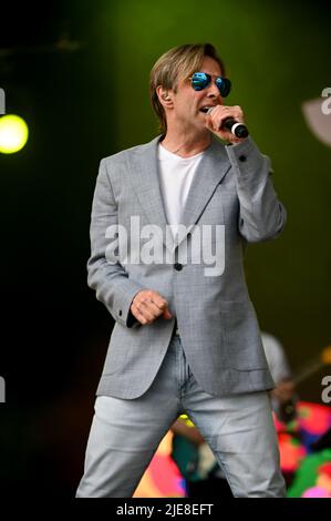 Johnny odia Jazz , in concerto al Lets Rock Leeds 80s Festival , UK , 25.06.2022 Foto Stock