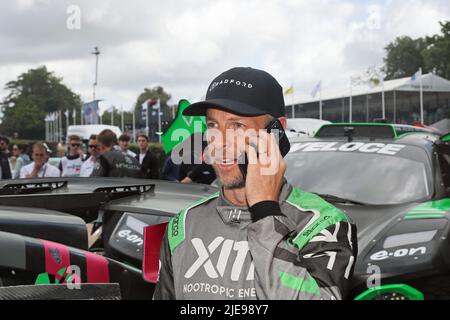 Goodwood, West Sussex, Regno Unito 26th giugno 2022. Jensen Button è stato ex campione del mondo F1 al Goodwood Festival of Speed – ‘gli innovatori – maestri del motorsport’, a Goodwood, West Sussex, Regno Unito. © Malcolm Greig/Alamy Live News Foto Stock