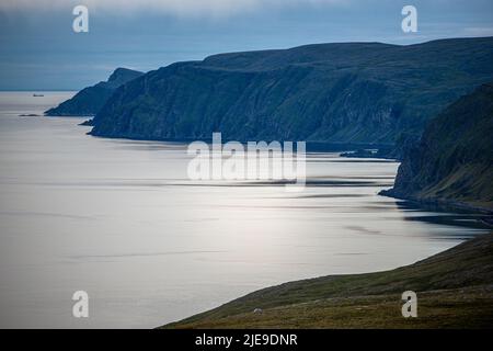 Paesaggio nell'isola di Magerøya, Norvegia Foto Stock