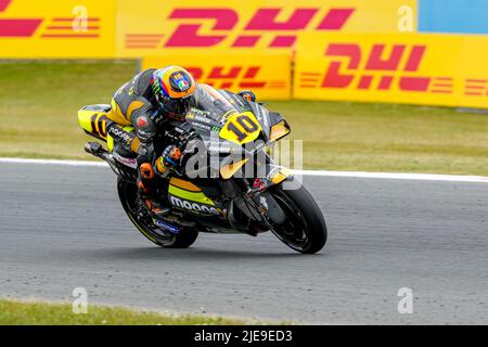 ASSEN, OLANDA - 26 GIUGNO: Luca Marini del Mooney VR46 Racing Team e dell'Italia durante la MotoGP dei Paesi Bassi al TT Assen il 26 giugno 2022 ad Assen, Olanda. (Foto di Patrick Goosen/Orange Pictures) Foto Stock