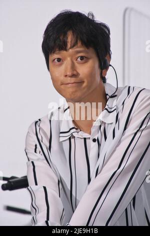 Tokyo, Giappone. 26th giugno 2022. L'attore coreano Gang Dong-Won partecipa all'evento di saluto per il film 'Broker' a Tokyo, Giappone domenica June26, 2022. Foto di Keizo Mori/UPI Credit: UPI/Alamy Live News Foto Stock