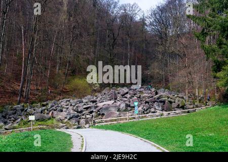 Felsenmeer a Lautertal (Odenwald/Germania) Foto Stock