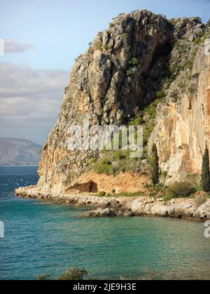 Bella città nel Peloponneso orientale così come una delle città più romantiche in tutta la Grecia, Nafplio Foto Stock