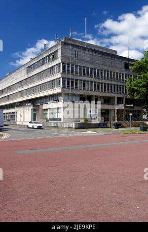 Stazione centrale di polizia di Cardiff, Cathays Park, Cardiff, Galles del Sud. Foto Stock