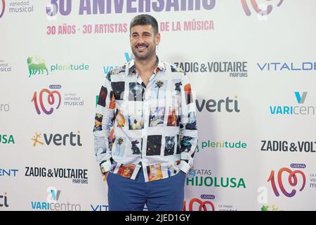 Madrid, Spagna. 25th giugno 2022. Melendi partecipa al 30th° anniversario dei concerti Cadena 100 allo stadio Wanda Metropolitano di Madrid. (Foto di Atilano Garcia/SOPA Images/Sipa USA) Credit: Sipa USA/Alamy Live News Foto Stock