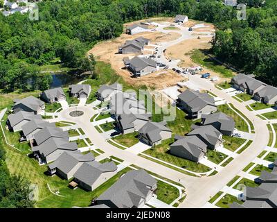 Veduta aerea delle suddivisioni suburbane di o'Fallon Foto Stock