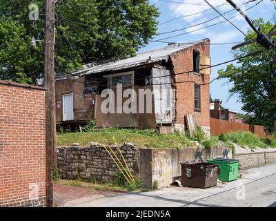 Edifici residenziali nella città sud di St. Louis Foto Stock