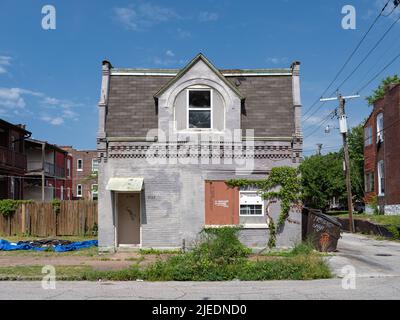 Edifici residenziali nella città sud di St. Louis Foto Stock