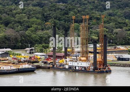 Ormeggia al lago Gatun, Panama. Foto Stock